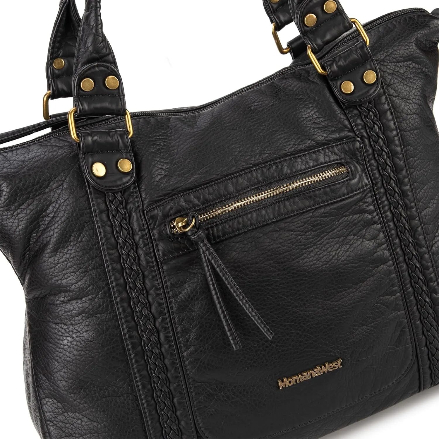 Montana West Washed Leather Hobo Bags for Women Roomy Handbags with Crossbody Strap