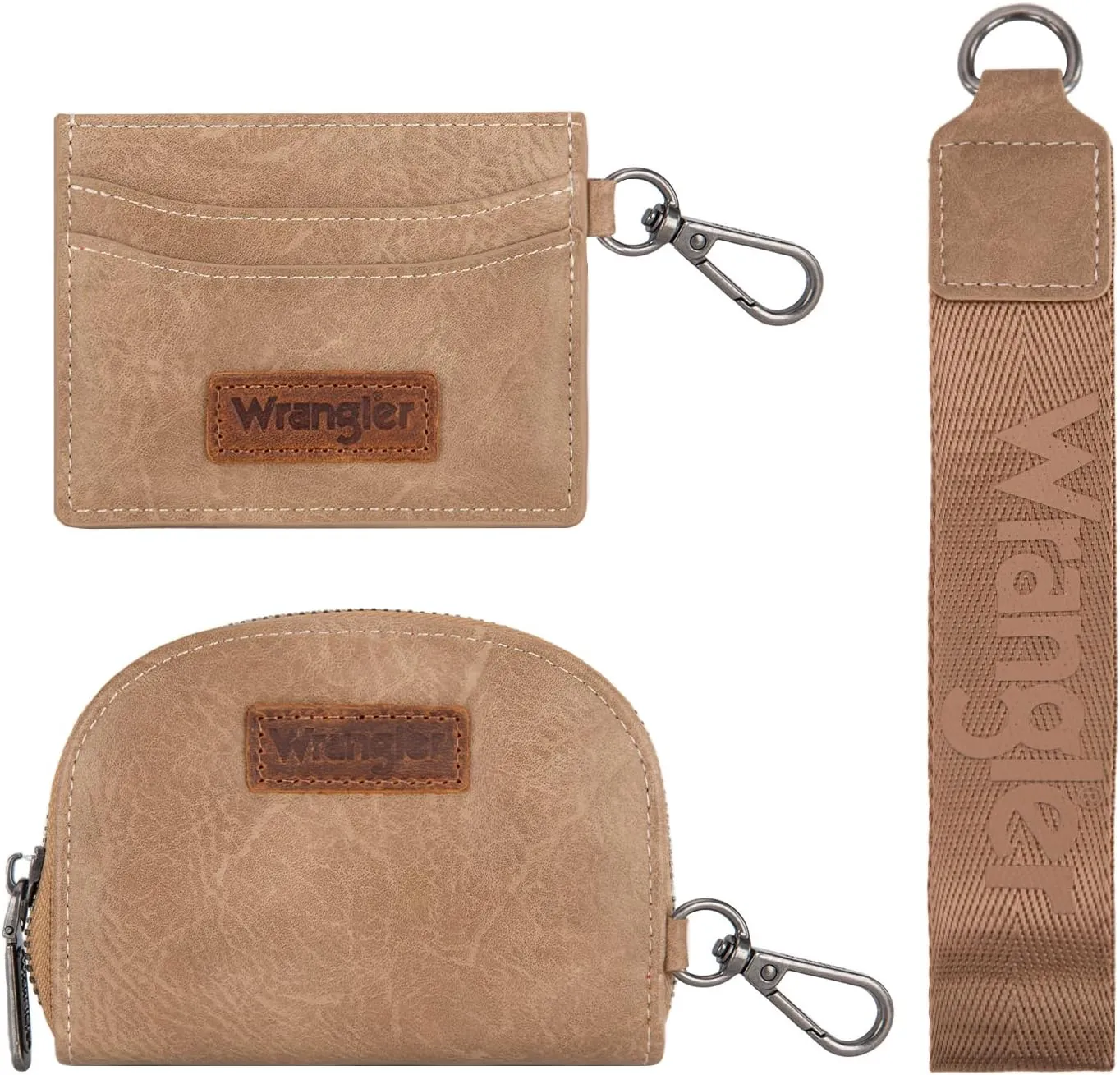 Montana West Wrangler KeyChain Wallet Wristlet Wallets for Women Dual Pouch Wristlet Rfid Blocking Credit Card Holder Wallet