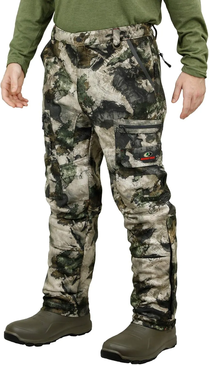 Mossy Oak Sherpa Fleece Lined Camo Hunting Pants for Men