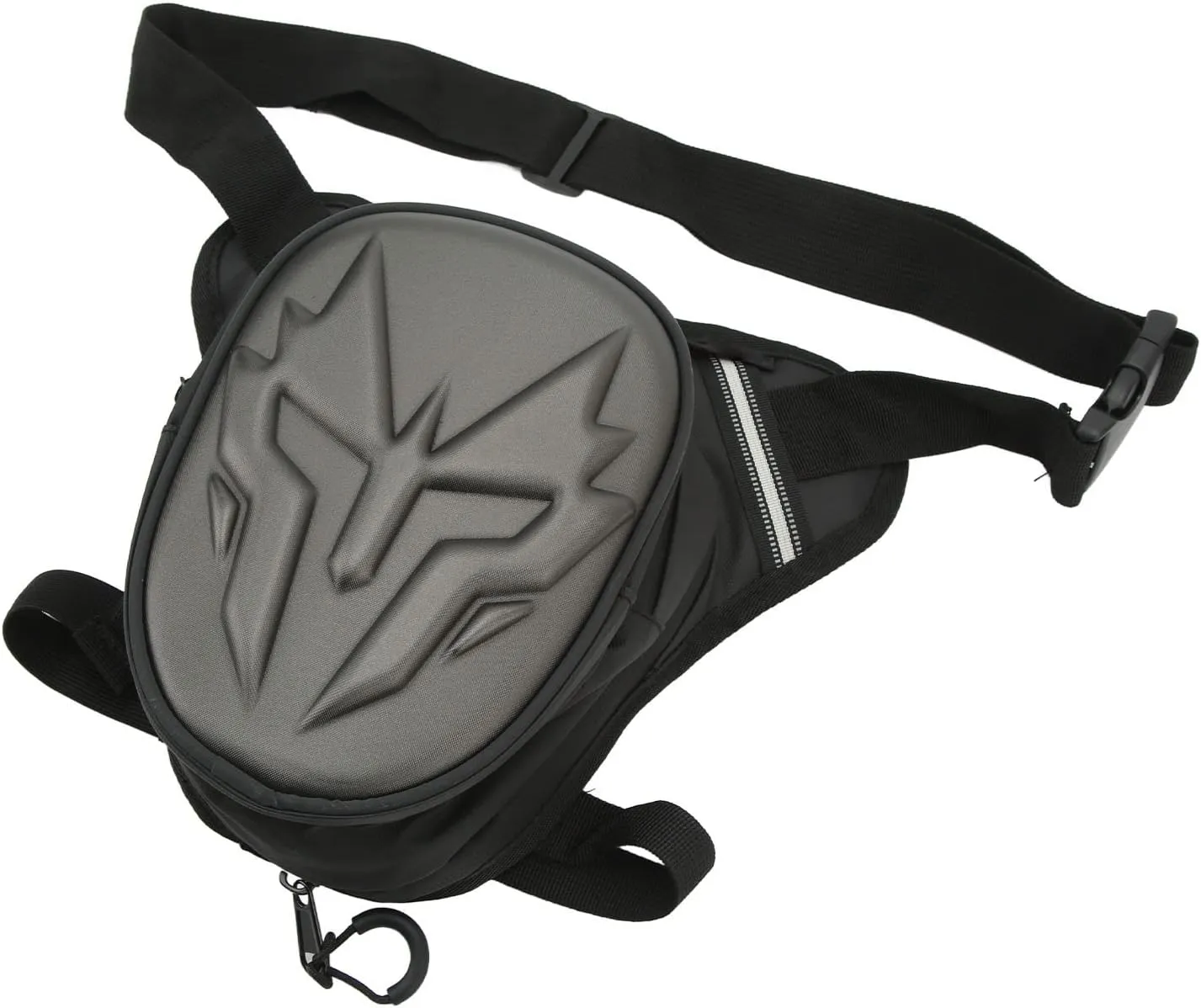 Motorcycle Leg Bag, PVC Matte Outdoor Thigh Drop Leg Bag,Multifunctional Thigh Packs for Ride Crossbody Shoulder Riding Travel Hiking (Frosted Gray)