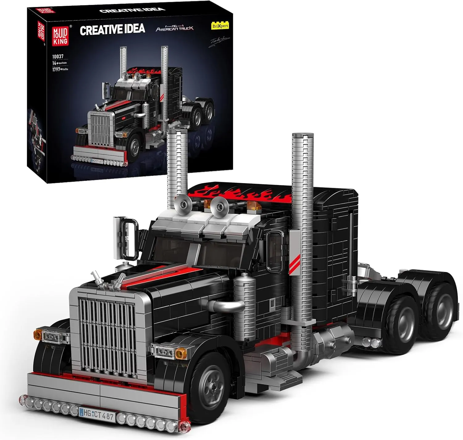 Mould King 10037 Heavy-Duty Tow Truck Building Toy Set, MOC Road Trailers Building Toys, Technology Wreckers Toy for Kids Age 8  (1,797 Pieces)