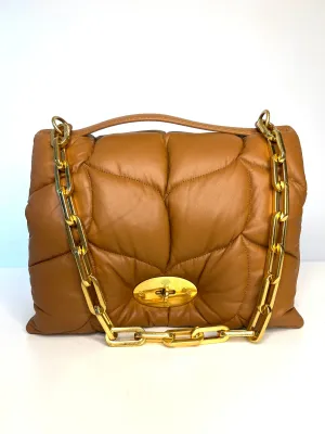 Mulberry Softie Tobacco Brown Pillow Nappa Shoulder Bag Preloved