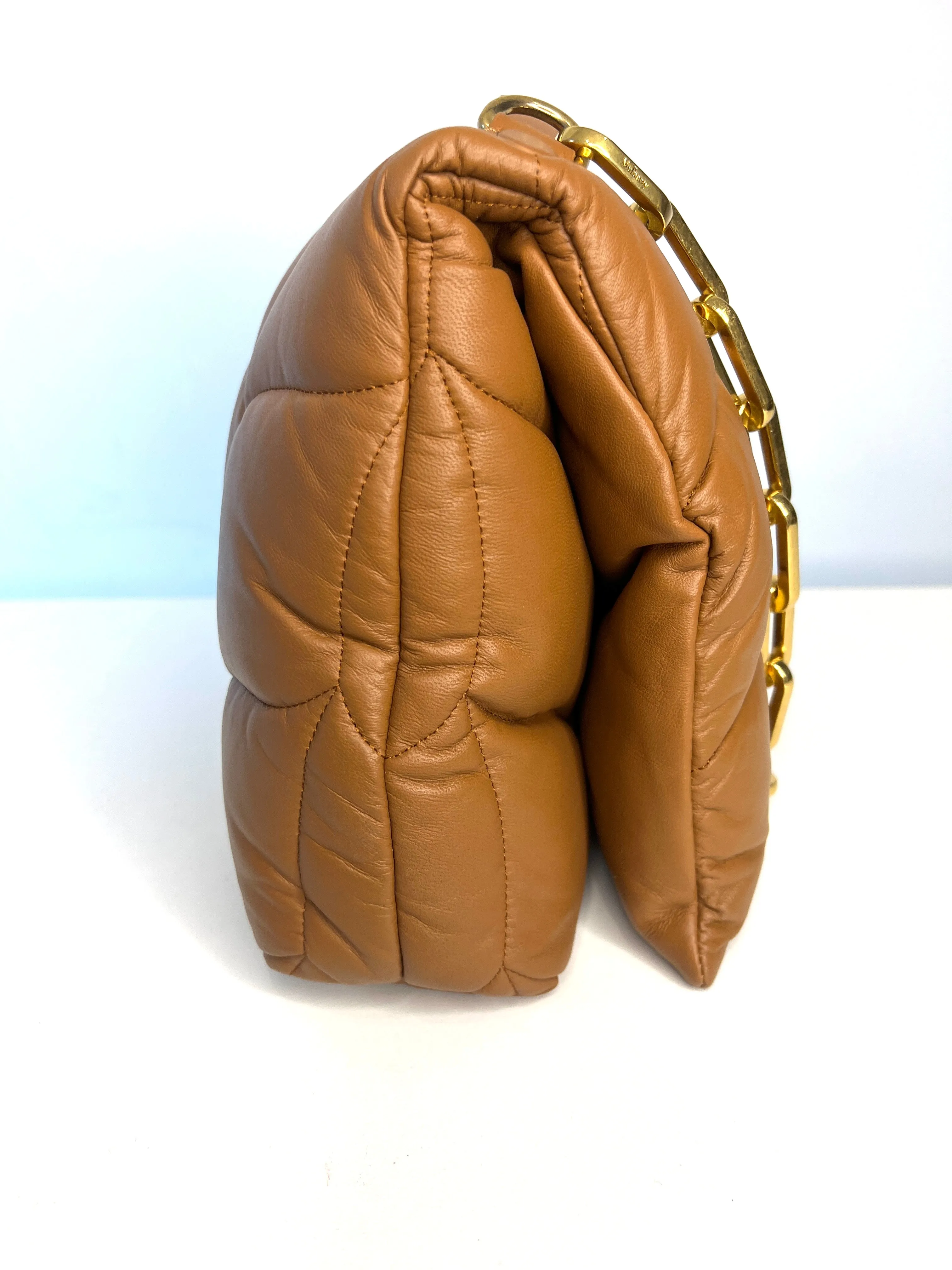 Mulberry Softie Tobacco Brown Pillow Nappa Shoulder Bag Preloved