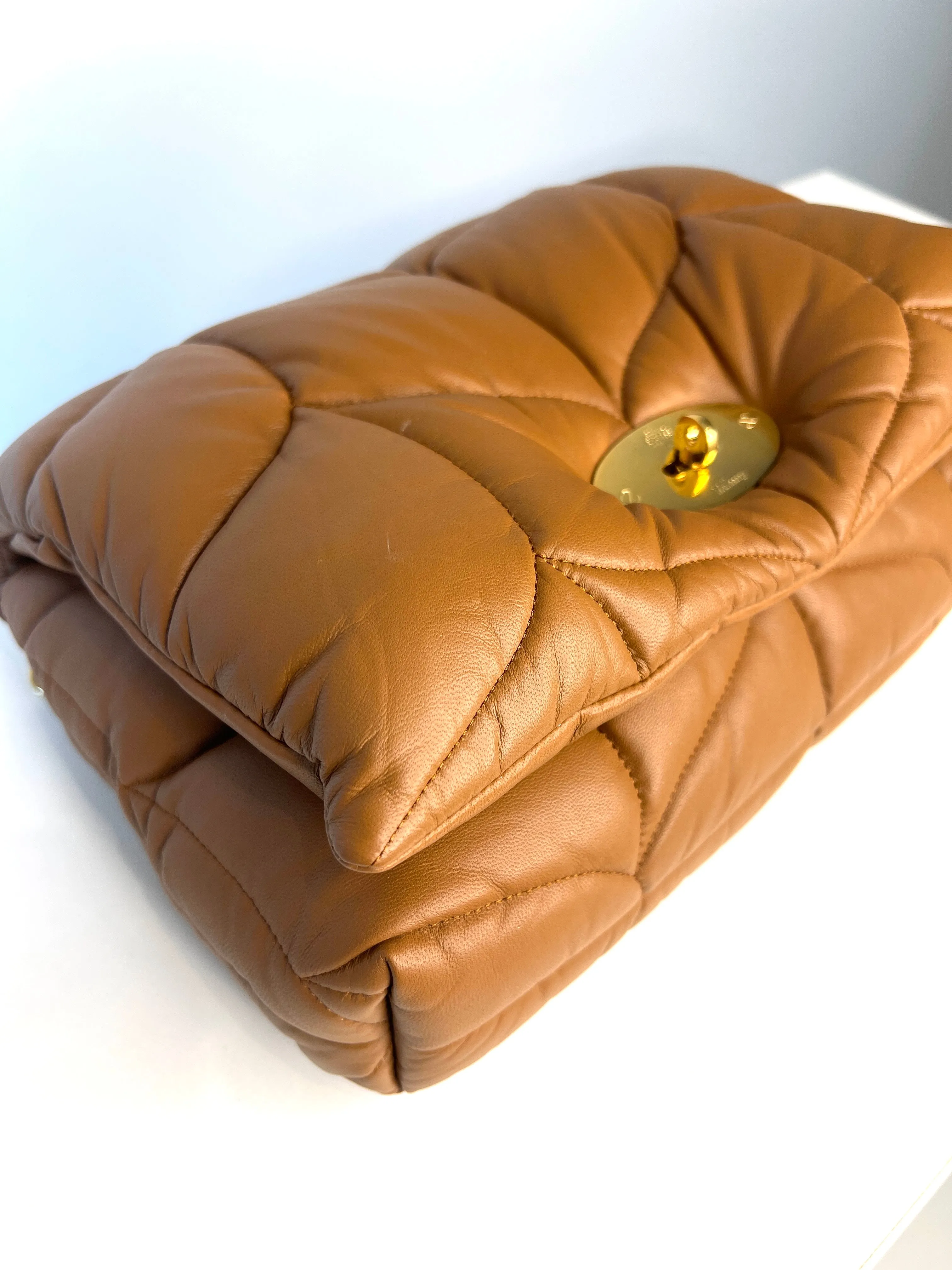 Mulberry Softie Tobacco Brown Pillow Nappa Shoulder Bag Preloved