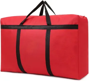 Multipurpose Extra Large Heavy Duty Storage Bags Duffle Bags for Space Saving Moving Storage (120L, Red)