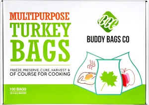 Multipurpose Turkey Oven Bags - 19" x 24.5" - Made in U.S.A. - 100 Pack