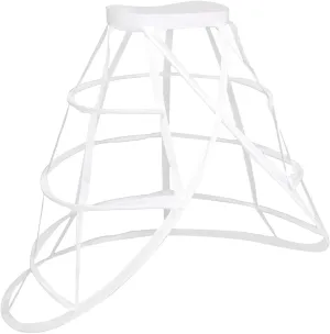 MYAYD Women's Fishbone hollowed Cross Birdcage Hoop Skirt Brace Lolita Half length Petticoat Pannier