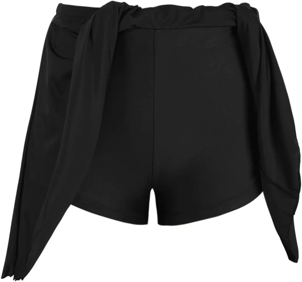Mycoco Women's Long Swim Skirt UV 50  High Waist Swim Bottom Multi-Purpose Athletic Sports Tankini Bottom