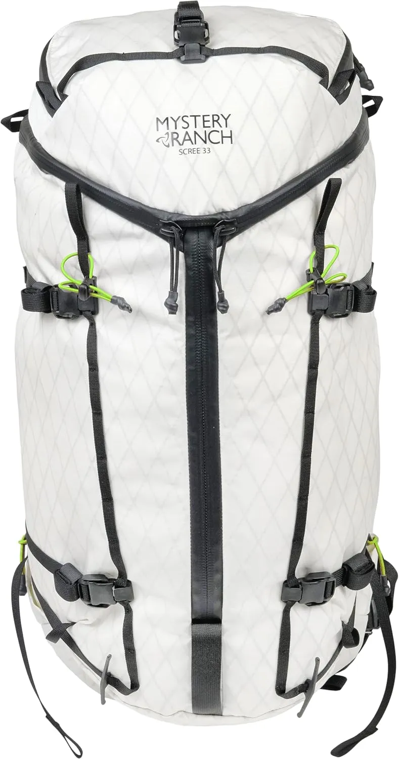 MYSTERY RANCH Scree 33 Backpack - Technical Hiking Daypack, White/Limeade, L