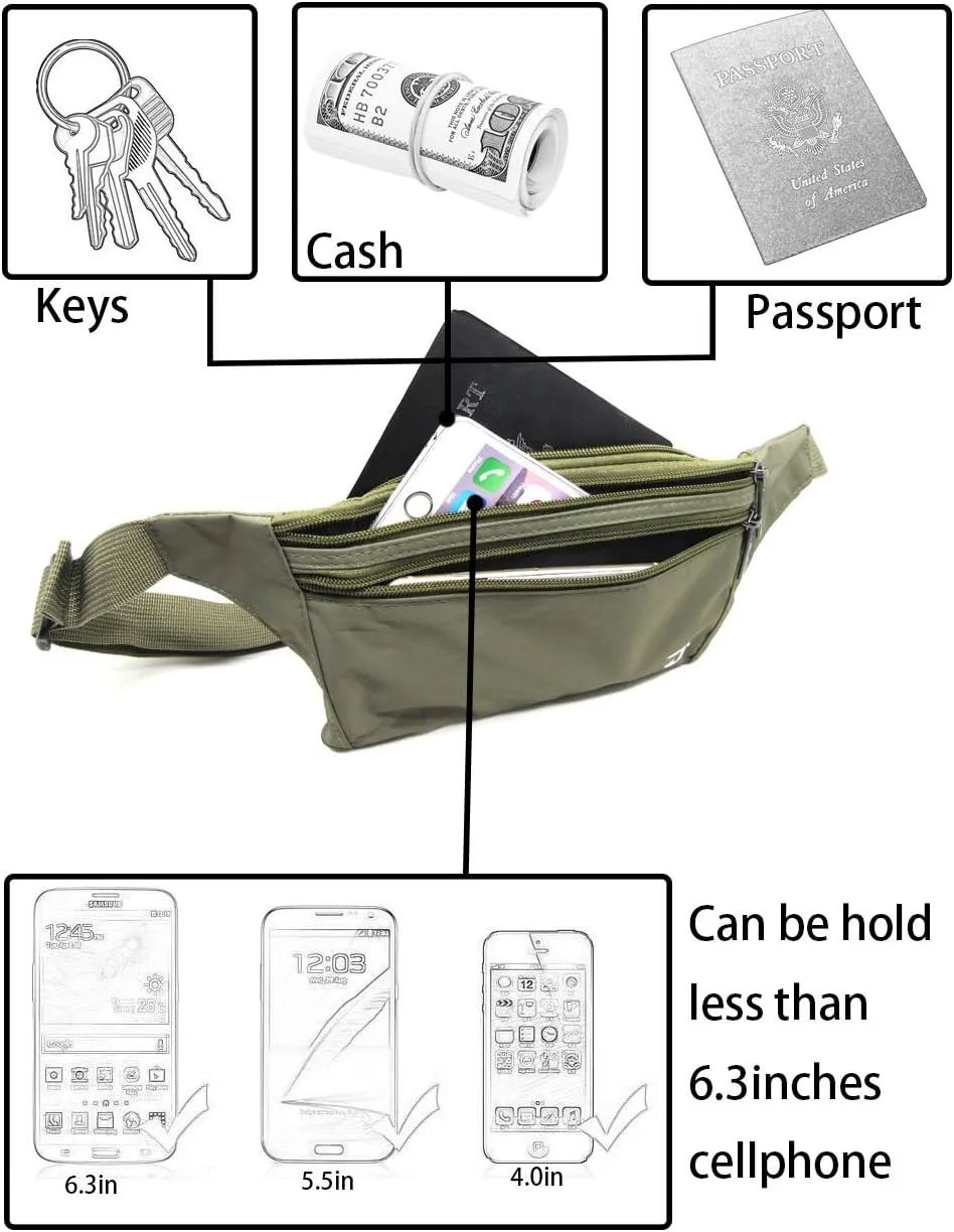 Naoki Outdoor Sports Running & Jogging & Travel Waterproof Utralthin Waist Pack/Bag Runner Belt