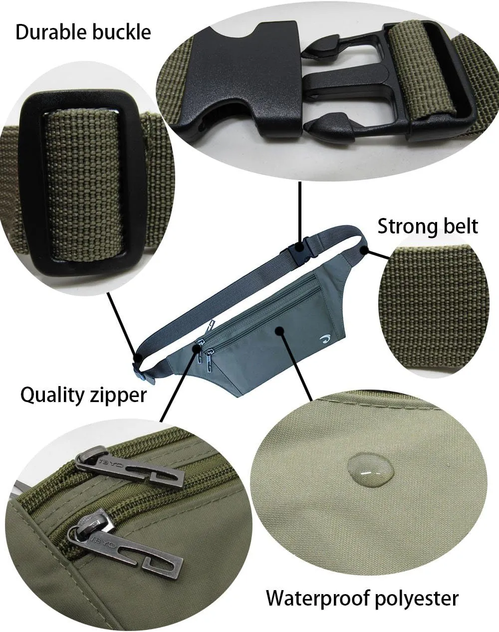 Naoki Outdoor Sports Running & Jogging & Travel Waterproof Utralthin Waist Pack/Bag Runner Belt