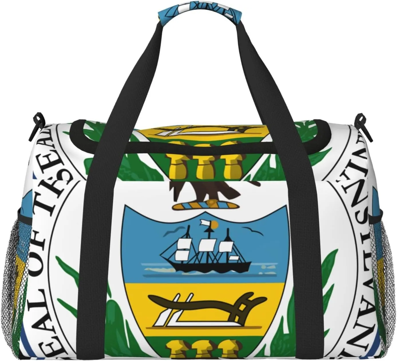National Emblem Of Pennsylvania Travel Duffel Bag Large Foldable Waterproof Overnight Bag For Beach Swim Bags Pool Sports Gym