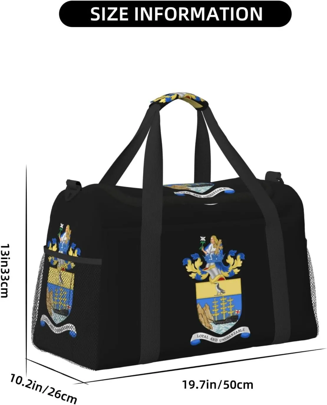 National Emblem Of Saint Helena Travel Duffel Bag Large Foldable Waterproof Overnight Bag For Beach Swim Bags Pool Sports Gym