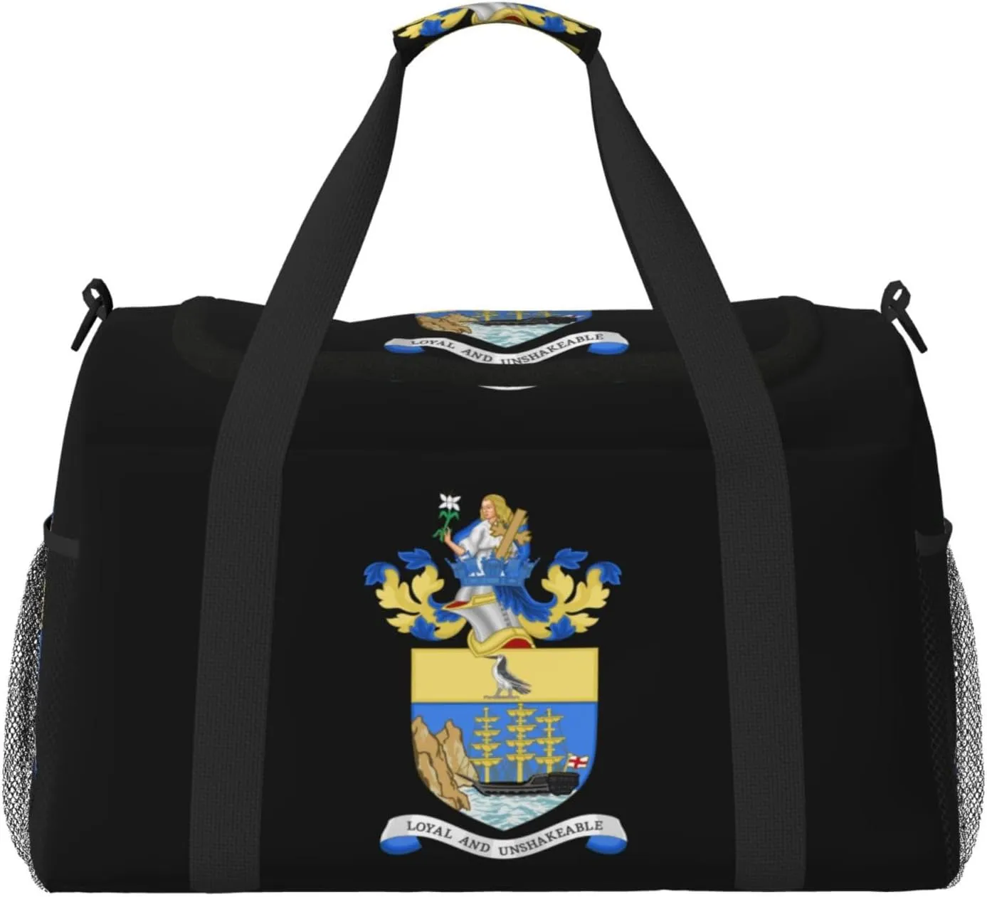 National Emblem Of Saint Helena Travel Duffel Bag Large Foldable Waterproof Overnight Bag For Beach Swim Bags Pool Sports Gym