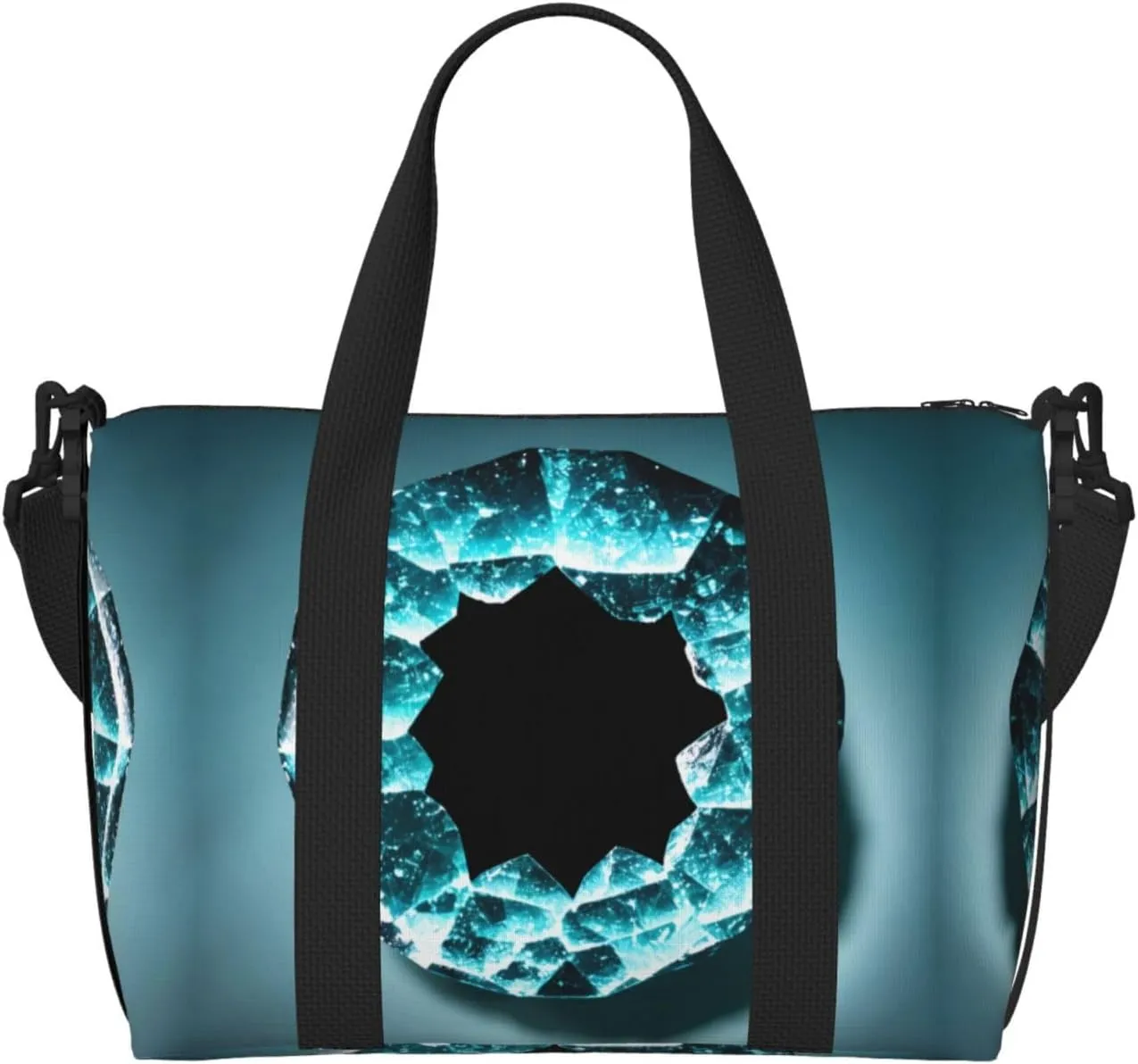 Natural Stone Crystals Travel Duffel Bag Tote Carry On Luggage Bag Water Resistant Weekender Overnight Bags For Foldable