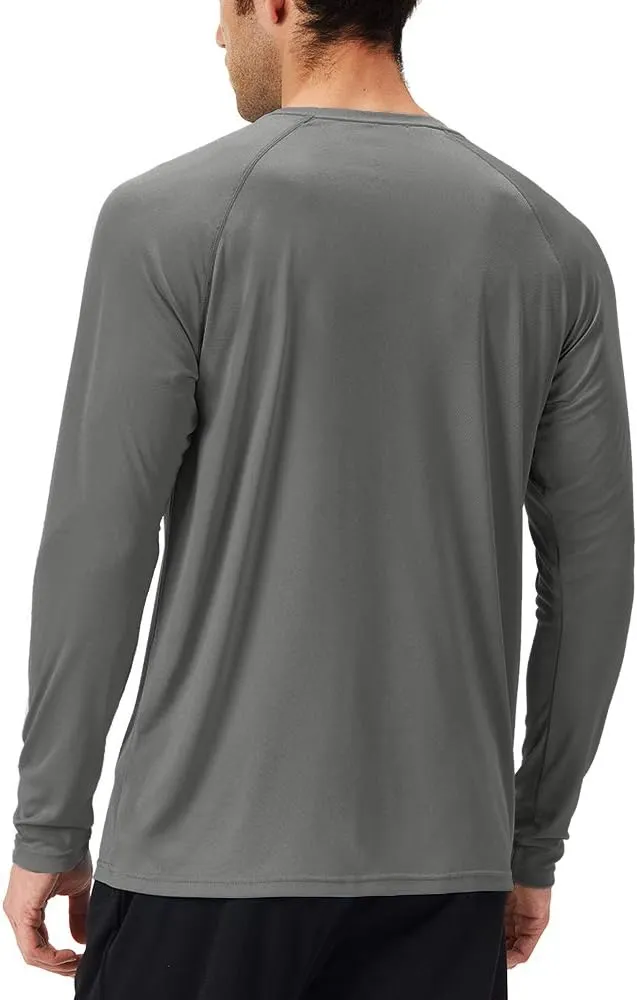 NAVISKIN Men's Rash Guard Shirts Swim Shirts UPF 50  UV Sun Protection Long Sleeve Shirts Lightweight Quick Dry
