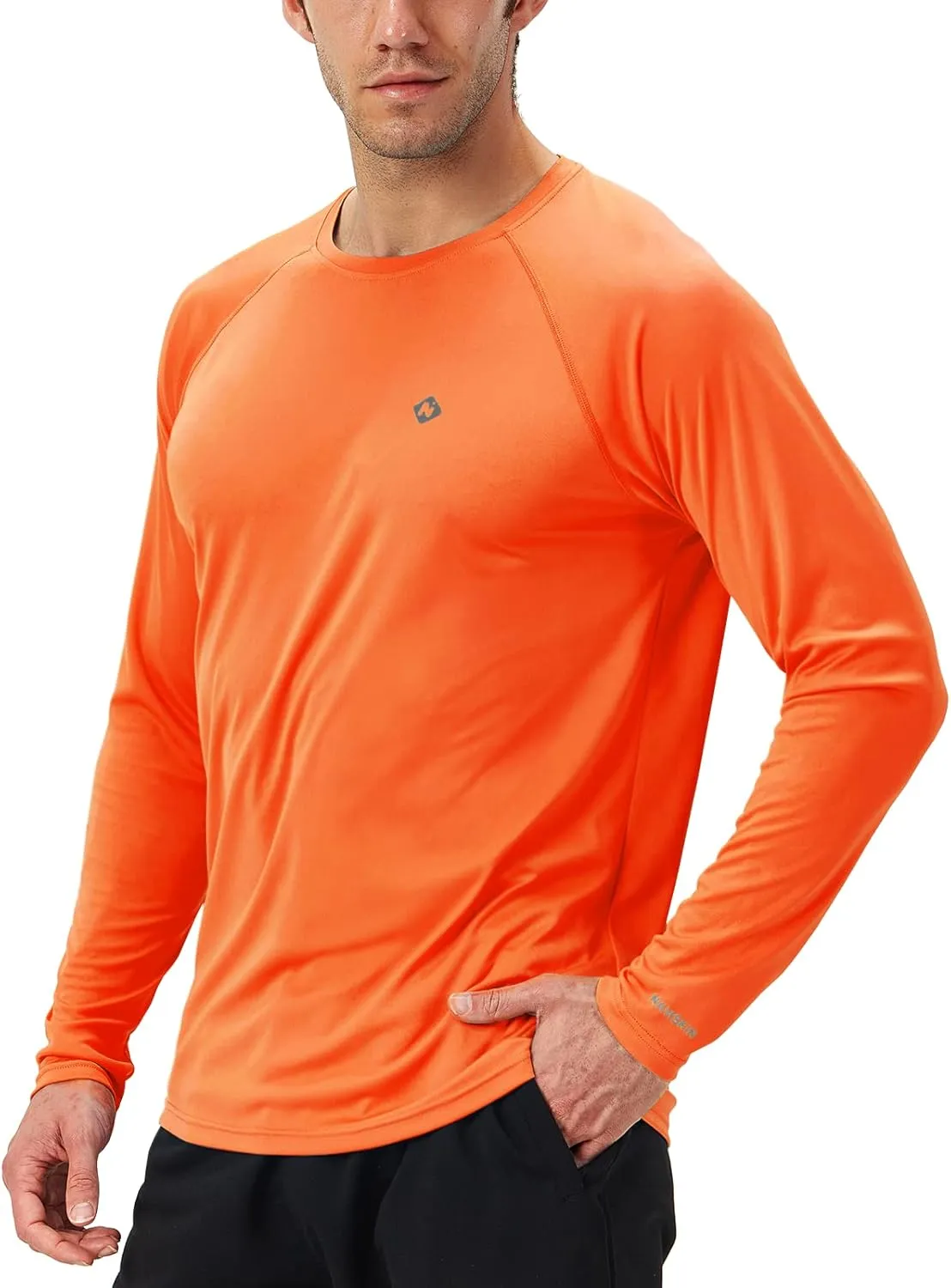 NAVISKIN Men's Rash Guard Shirts Swim Shirts UPF 50  UV Sun Protection Long Sleeve Shirts Lightweight Quick Dry
