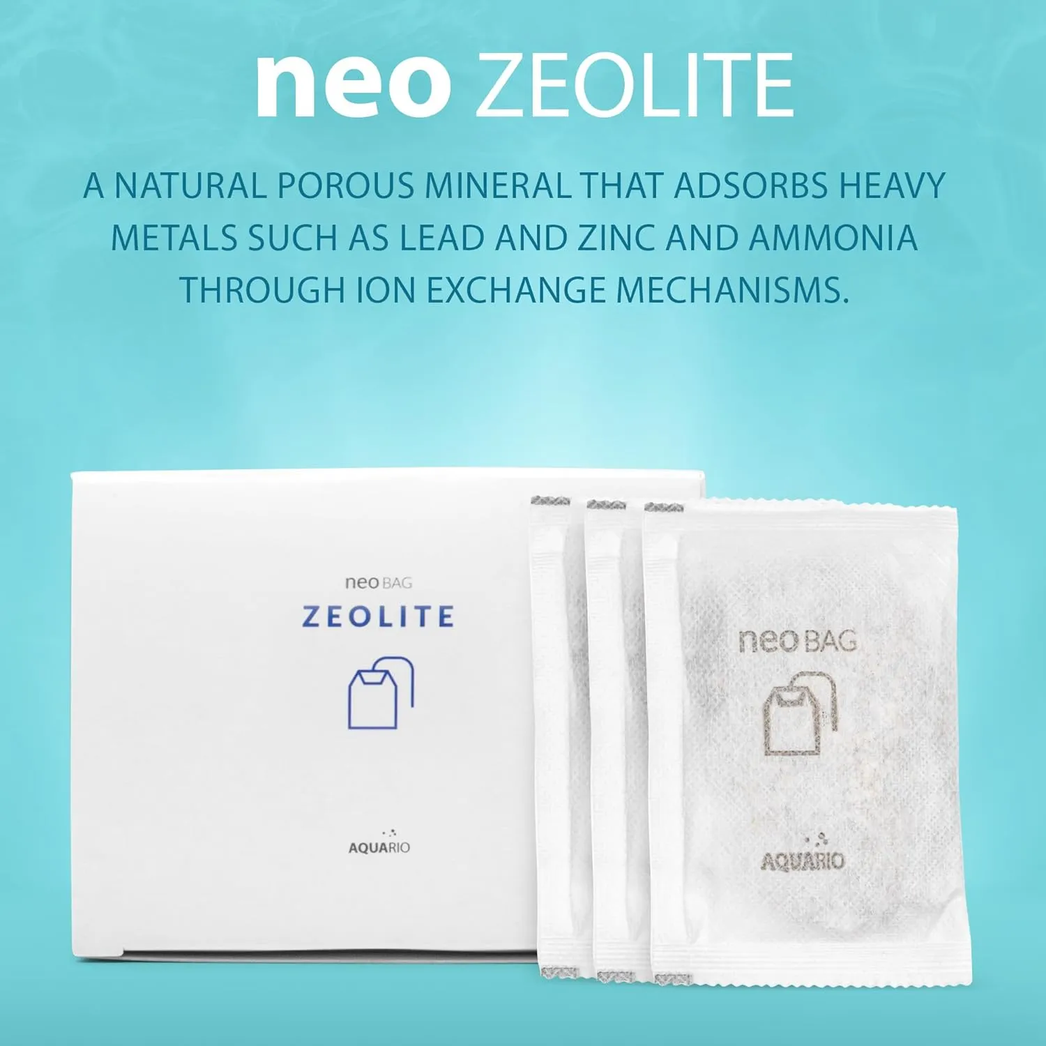 Neo Zeolite - Aquarium Filter Media - Aquarium Ammonia Remover & Heavy Metal Adsorption, Enhances Water Quality, Reduces Nitrate Build-Up, Ideal for Aquatic Habitats - 8-Count Bags