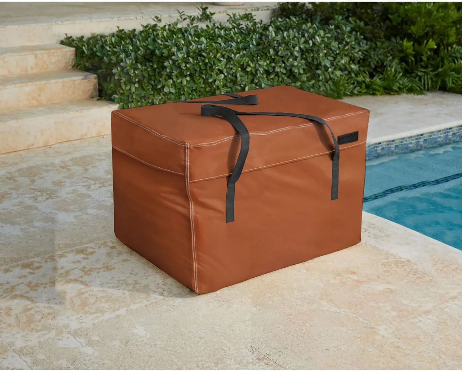 NettyPro Outdoor Patio Cushion Storage Bags 32 x 32 x 24 inch Water-Resistant Heavy Duty Small Storage Bag for Cushions, Brown