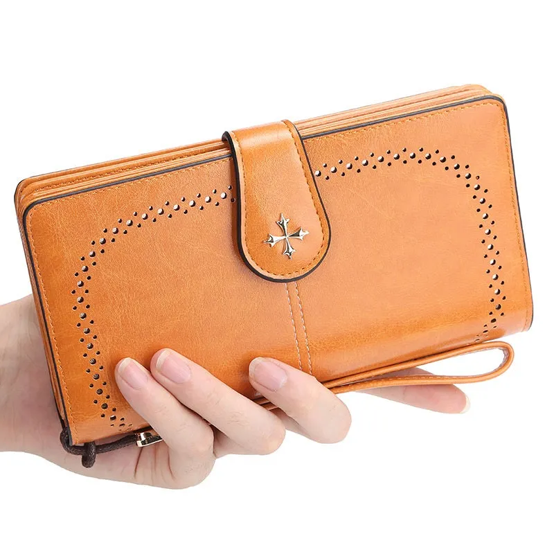New Women Wallet Female Purse Leather Wallet Long Coin Purse Card