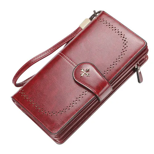 New Women Wallet Female Purse Leather Wallet Long Coin Purse Card