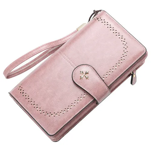 New Women Wallet Female Purse Leather Wallet Long Coin Purse Card