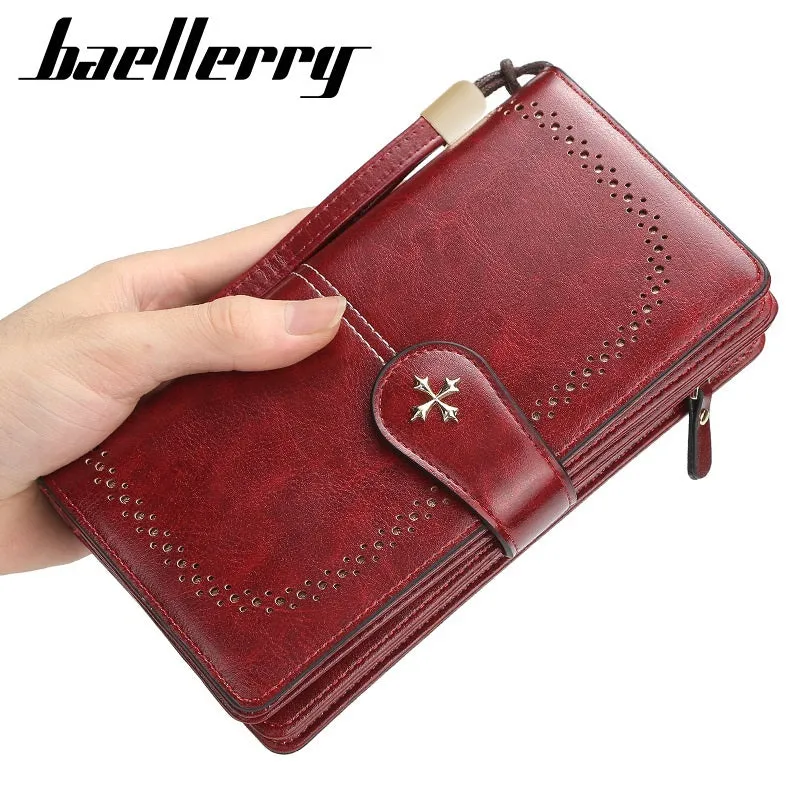 New Women Wallet Female Purse Leather Wallet Long Coin Purse Card