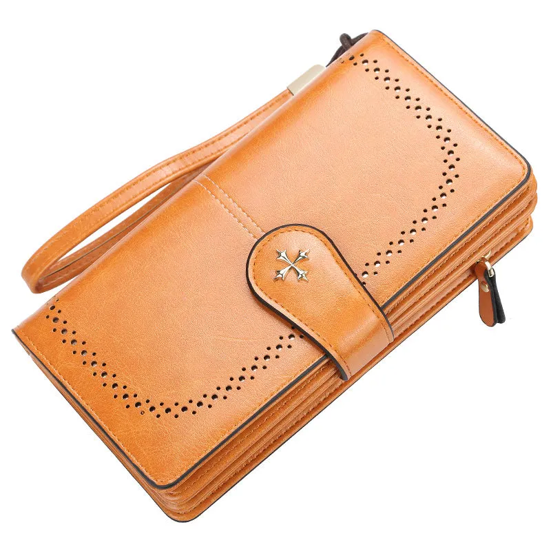 New Women Wallet Female Purse Leather Wallet Long Coin Purse Card