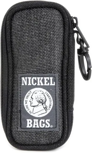 Nickel Bags Pod Key Chain | Travel Pouch with Padded Interior (Black, 5 in)