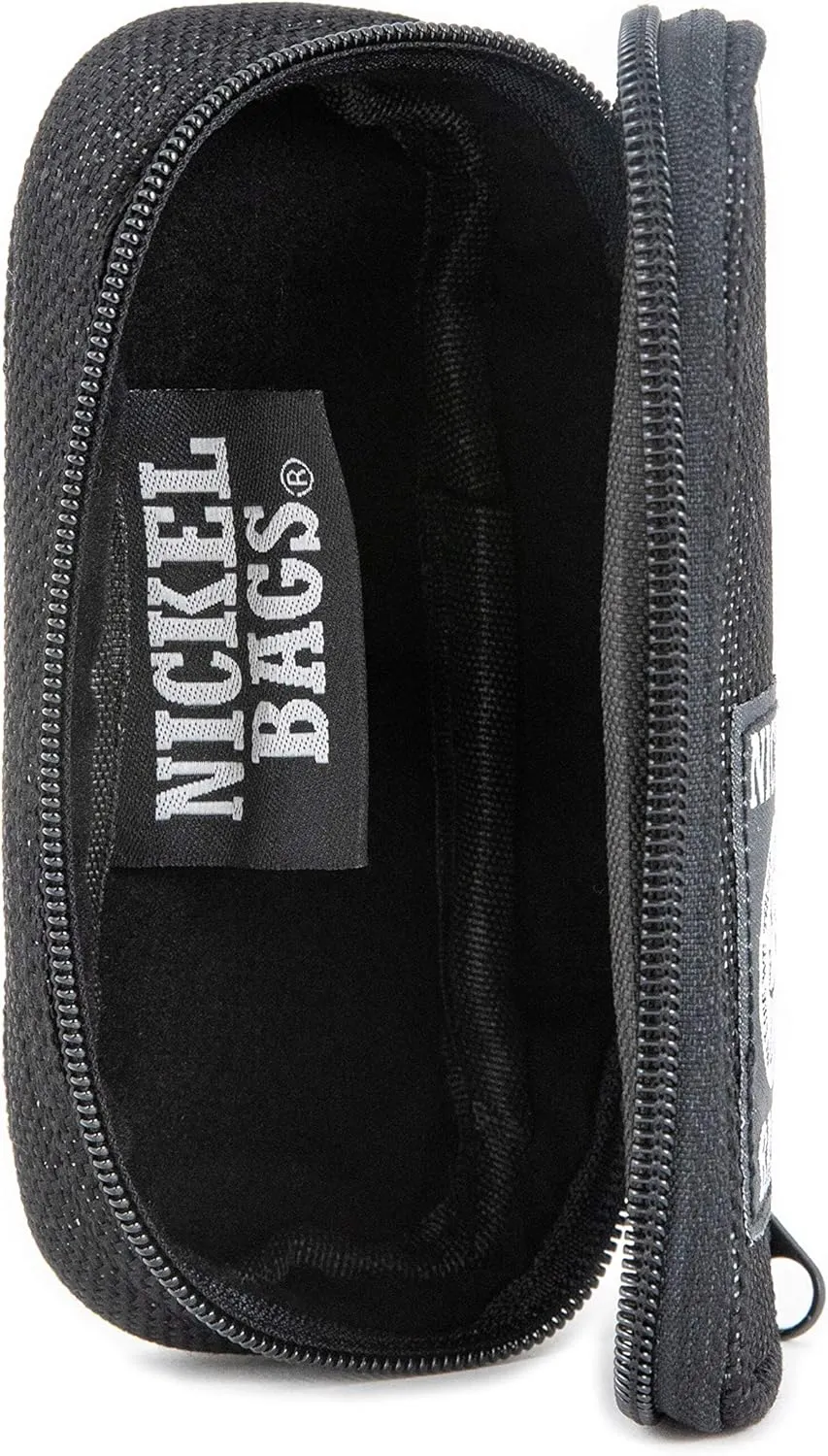 Nickel Bags Pod Key Chain | Travel Pouch with Padded Interior (Black, 5 in)