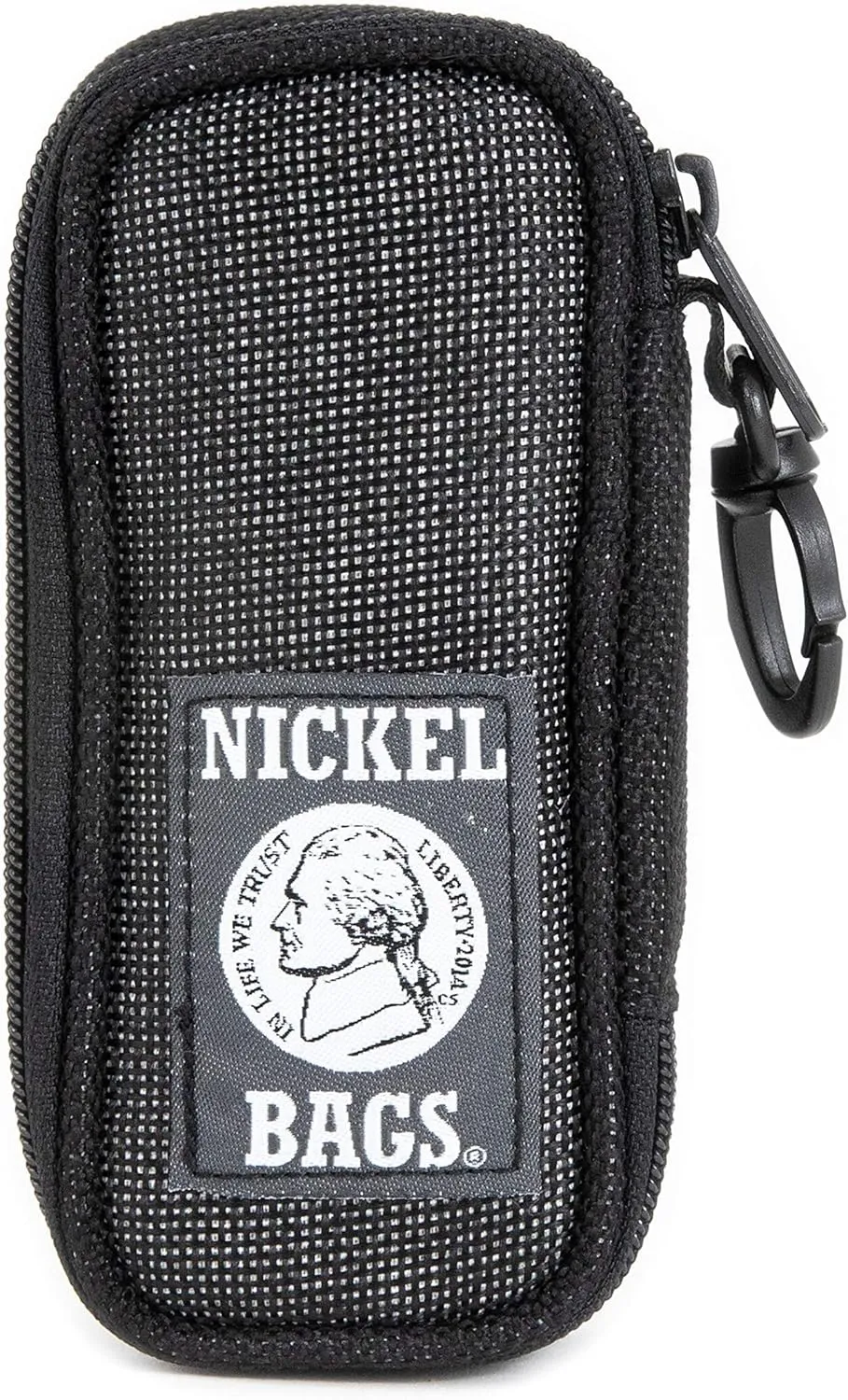 Nickel Bags Pod Key Chain | Travel Pouch with Padded Interior (Black, 5 in)