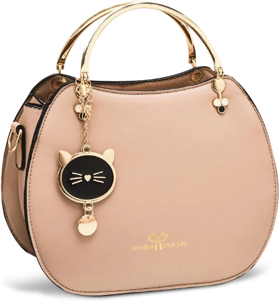 NICOLE & DORIS Women Crossbody Bag Round Handbag Shoulder Bags PU Leather Top Handle Bags Girls Messenger Bags Cute Handbag