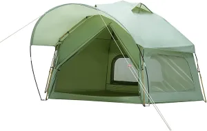 NIEH Camping Outdoor Cabin Tent, Frog Hexagonal One-Bedroom, 5~8 People Double Layer All Weather Easy Setup Tents,for Parties,Picnic, Outdoors Travel,Camping