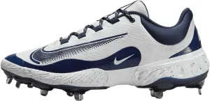 Nike Alpha Huarache Elite 4 Low Baseball Cleats (FD2745-107, White/Midnight Navy)