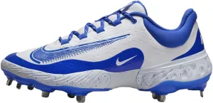 Nike Alpha Huarache Elite 4 Low Baseball Cleats (FD2745-108, White/Hyper Royal)