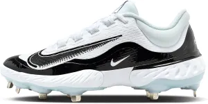 Nike Men's Alpha Team Huarache Elite 4 Low Metal Baseball Cleats (FD2745-101, White/Black/Black)