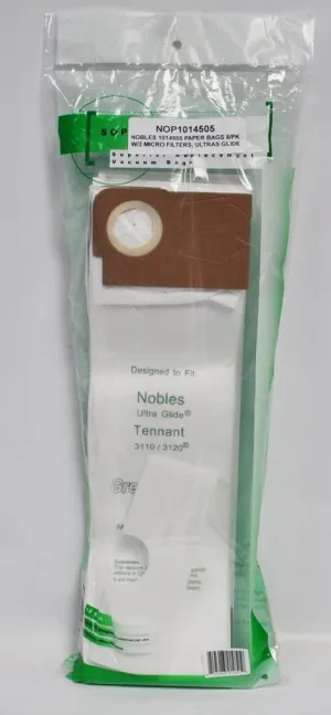 Nobles Ultra Glide 1014505 Paper Bags 10 Pack with 2 Filters