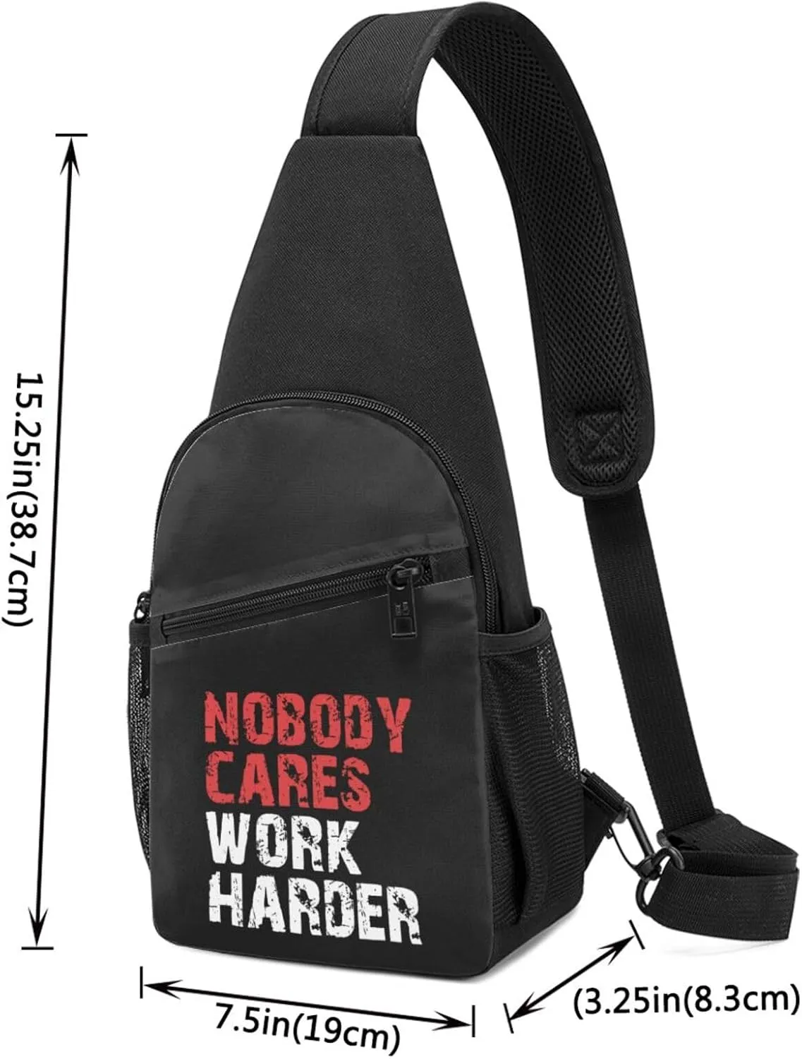 Nobody Cares Work Harder Adjustable Fanny Pack Waist Bag For Travel Sports