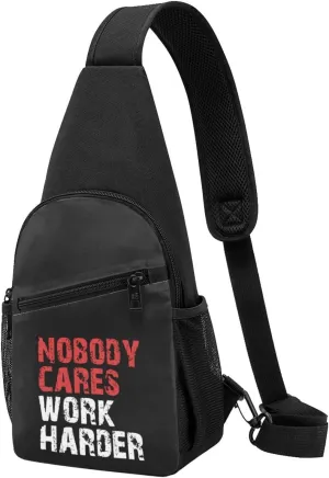Nobody Cares Work Harder Adjustable Fanny Pack Waist Bag For Travel Sports
