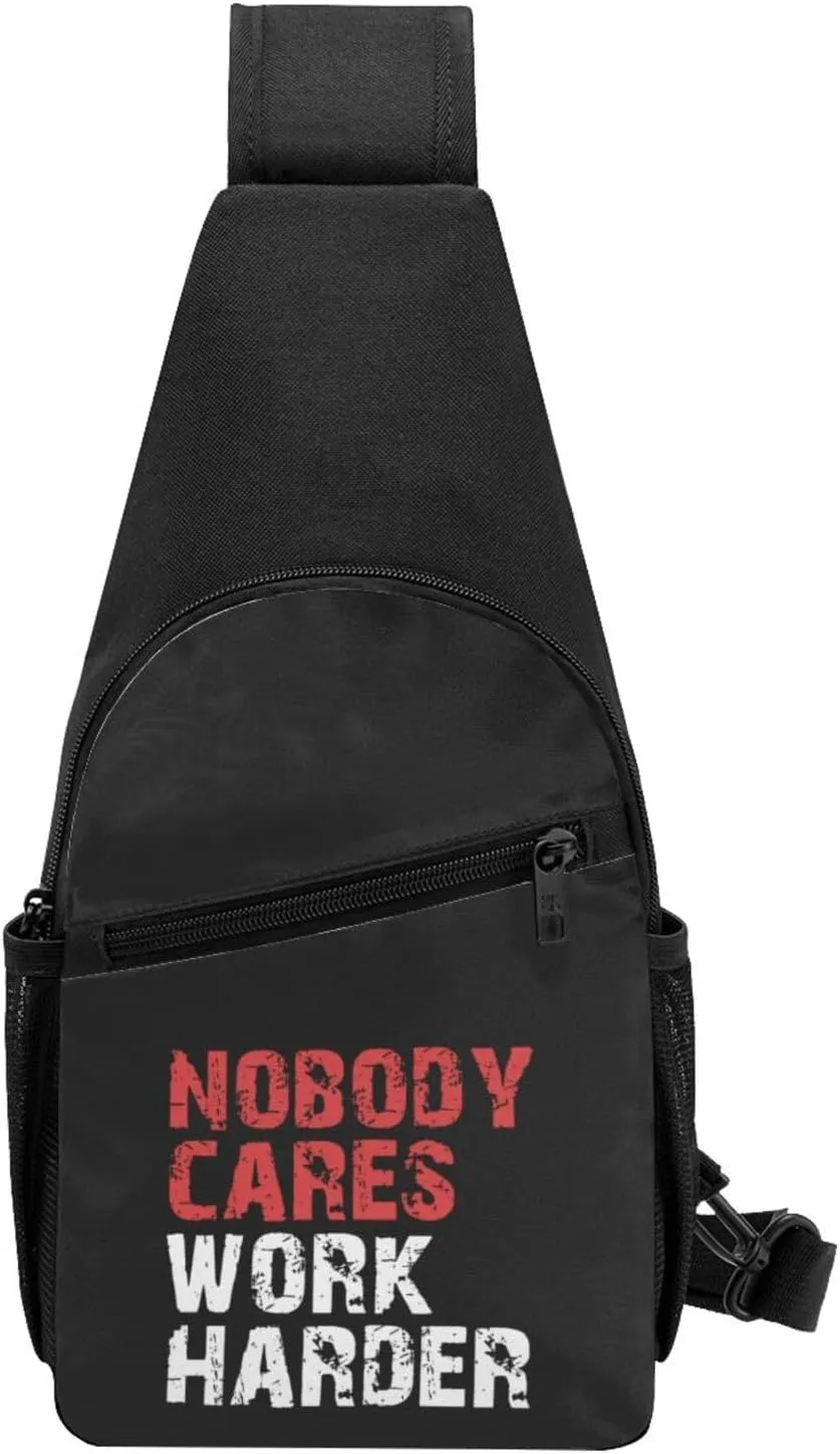 Nobody Cares Work Harder Adjustable Fanny Pack Waist Bag For Travel Sports