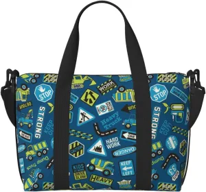 Novastar Laptop Tote Bag for Women Work - Machinery Road Construction Overnight Weekender Bags for Women Travel, Gym Bag for Women Men, Personal Item Crossbody Travel Bags for Women Men Carry On
