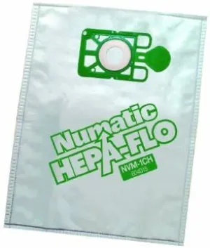 Numatic Genuine NVM-1CH HepaFlo' for The Henry HVR200A, The Hetty HET200A, The James JVP180, and The Henry Micro HVR200M Vacuum Cleaners (10-Bags Per Pack)