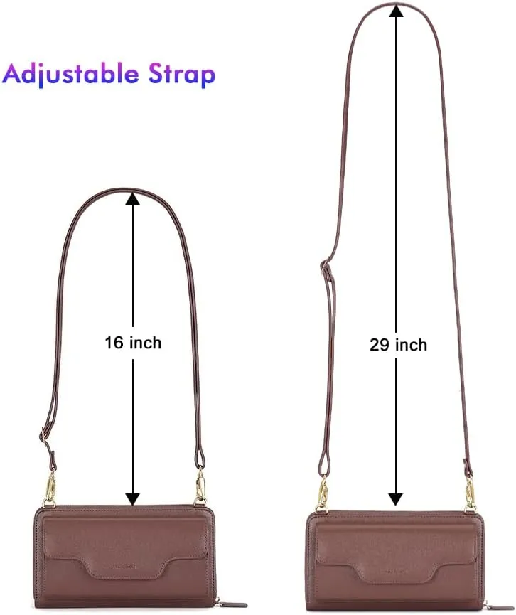 nuoku Crossbody Bags, Wristlet Wallets, Small Clutch Purses - Cell Phone & RFID Wallet for Women