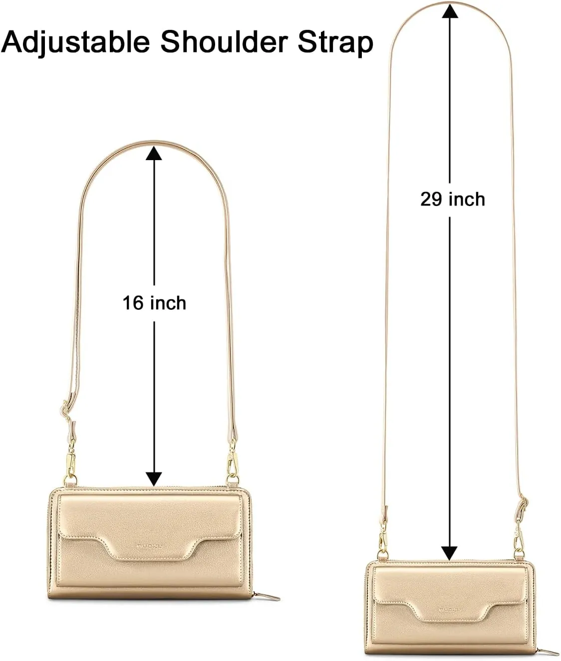nuoku Women's Small Crossbody Shoulder Bags, Clutch Purses Wristlet Phone Wallet for Women with Credit Card Holder