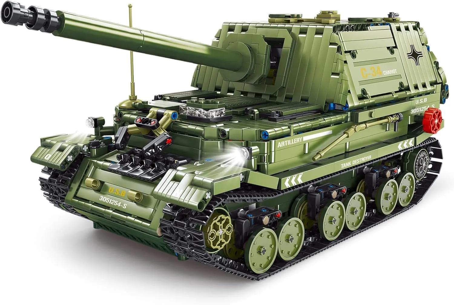 NUTCRACKER WW2 Army Military Tank Building Set - Army Tank Toy Building Set for Adults, Military Tank Home Collection Display Model, Christmas Birthday Gifts for Men Kids Boys 14  (2436 Pieces