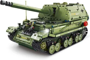 NUTCRACKER WW2 Army Military Tank Building Set - Army Tank Toy Building Set for Adults, Military Tank Home Collection Display Model, Christmas Birthday Gifts for Men Kids Boys 14  (2436 Pieces