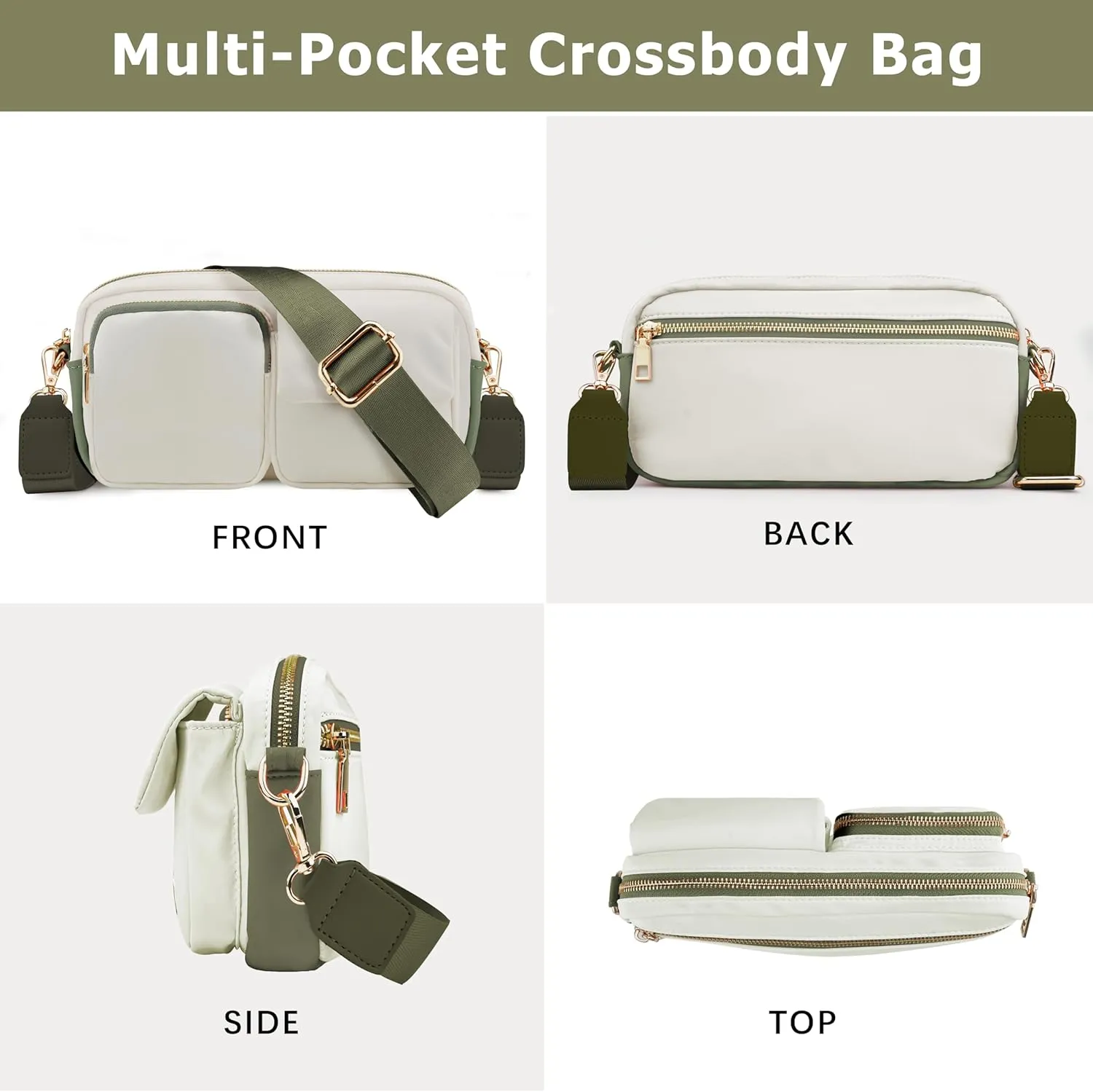 Nylon Crossbody Bag Small Purses for Women Crossbody Shoulder Bags with RFID Blocking Pocket Traveling Workout