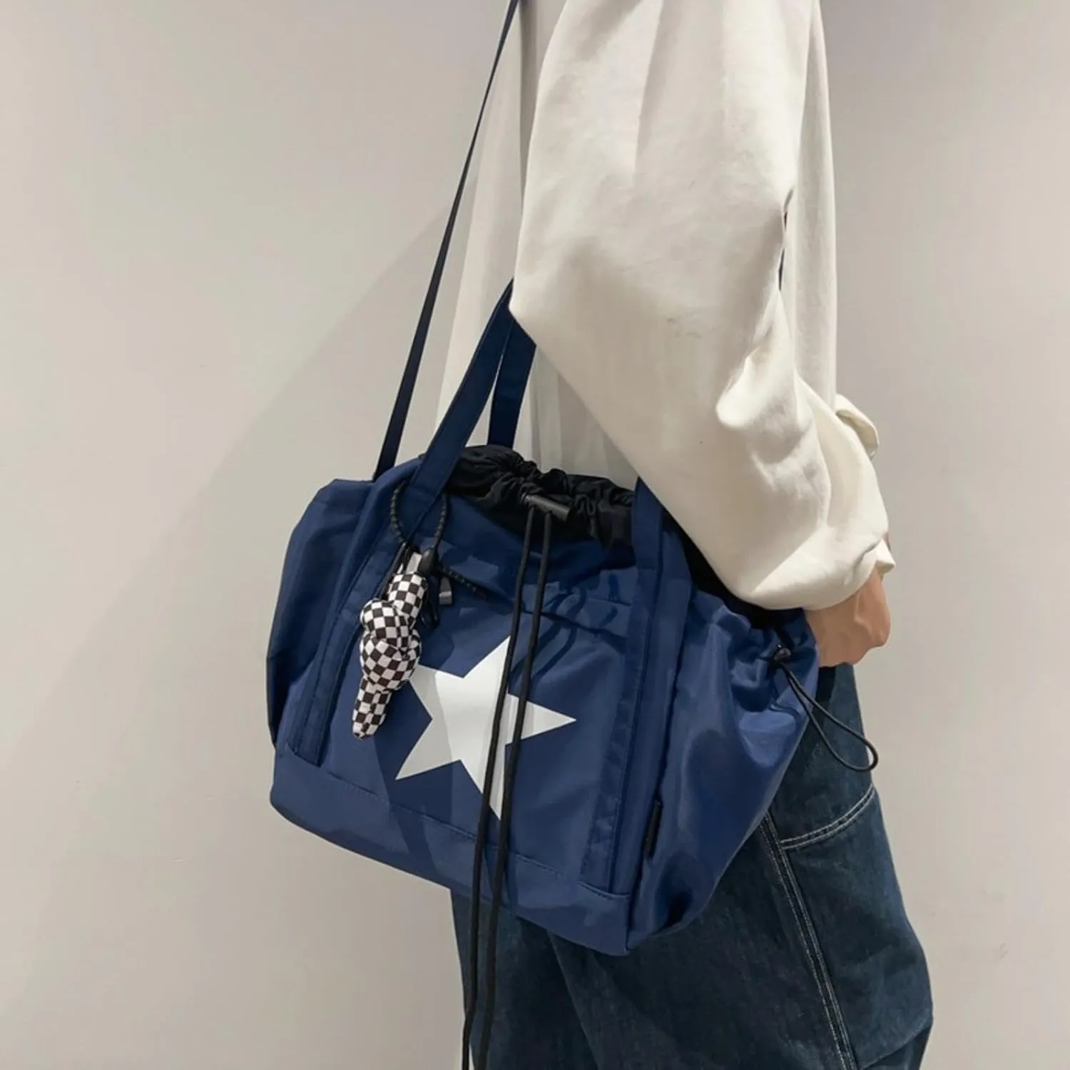 Nylon Star Messenger Bag Y2K, Cute Tote Bags Aesthetic, Small Travel Crossbody Shoulder Bags For Women