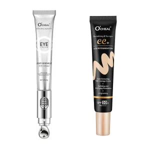 O'CHEAL Nature CC Cream with SPF 50    and Eye Cream with Vibrating Electric Massage Head