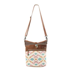 OHLAY MESSENGER Upcycled Canvas Hair-on Genuine Leather women bag western handbag purse